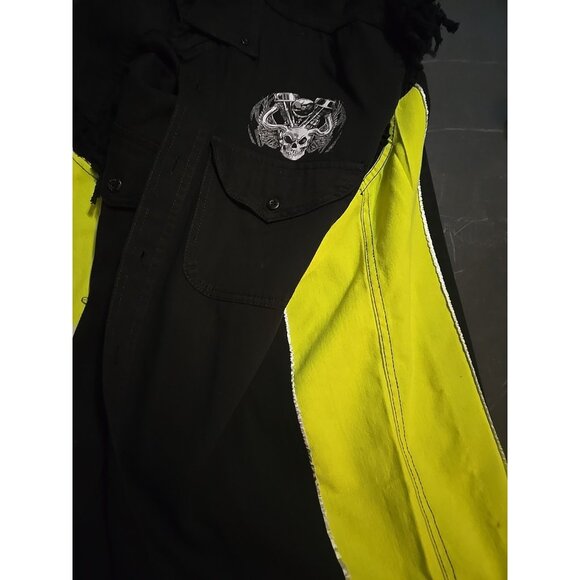 2017 Red River Memorial Day run HI-VIS Cut Off Button Up Vest LG - Picture 4 of 7